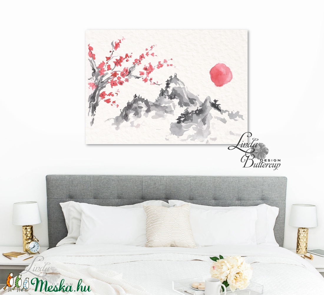 Japán kép, Keleti dekoráció, Falikép, japán fametszet, Fuji, Himalaya, kína, tájkép, virág, cseresznyefa, festmény - - Meska.hu Japán kép, Keleti dekoráció, Falikép, japán fametszet, Fuji, Himalaya, kína, tájkép, virág, cseresznyefa, festmény - - Meska.hu