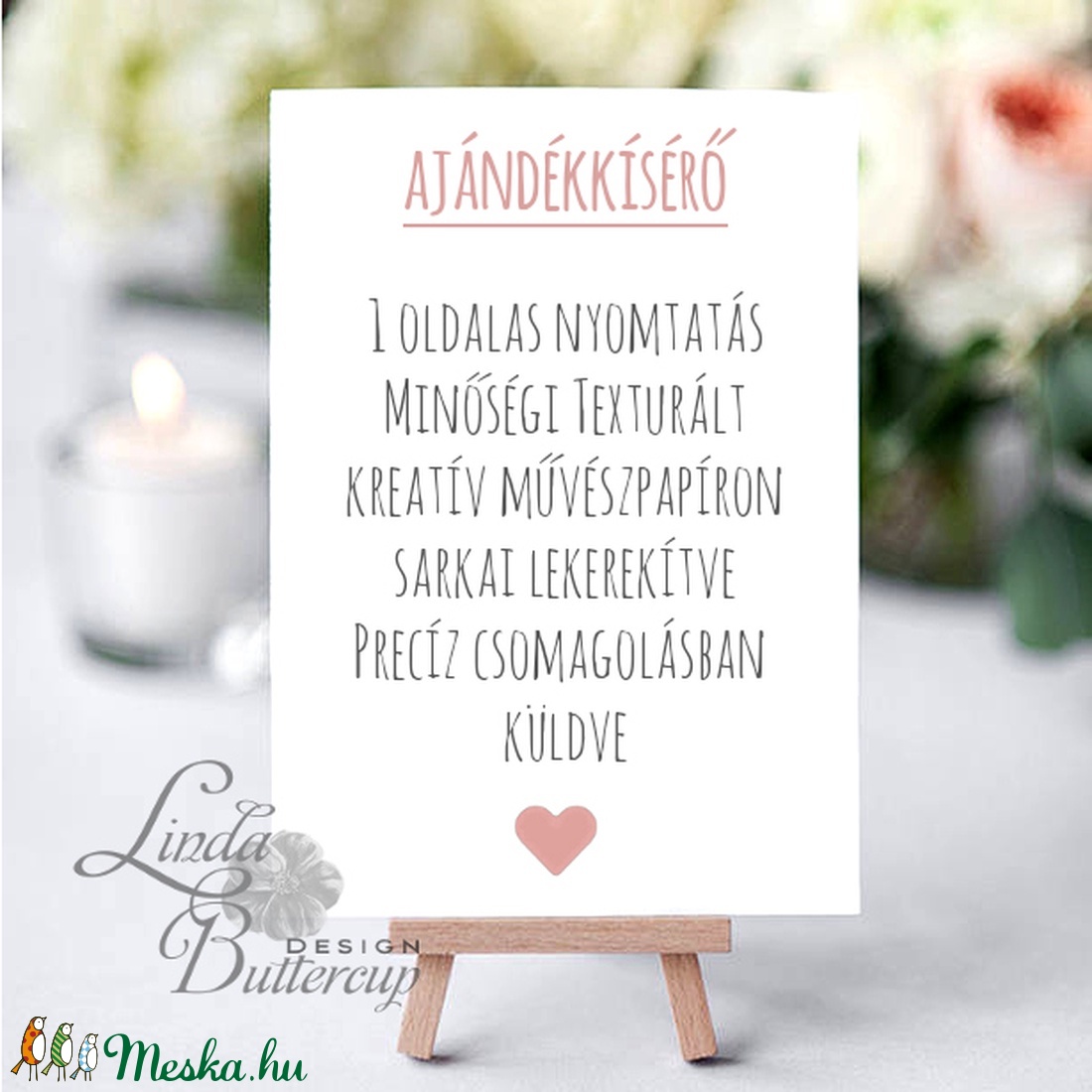 Köszönet kártya, ajándékkísérő,köszönet ajándék, esküvői kísérőkártya, köszönjük, romantikus, arany, virágos, rózsa -  - Meska.hu