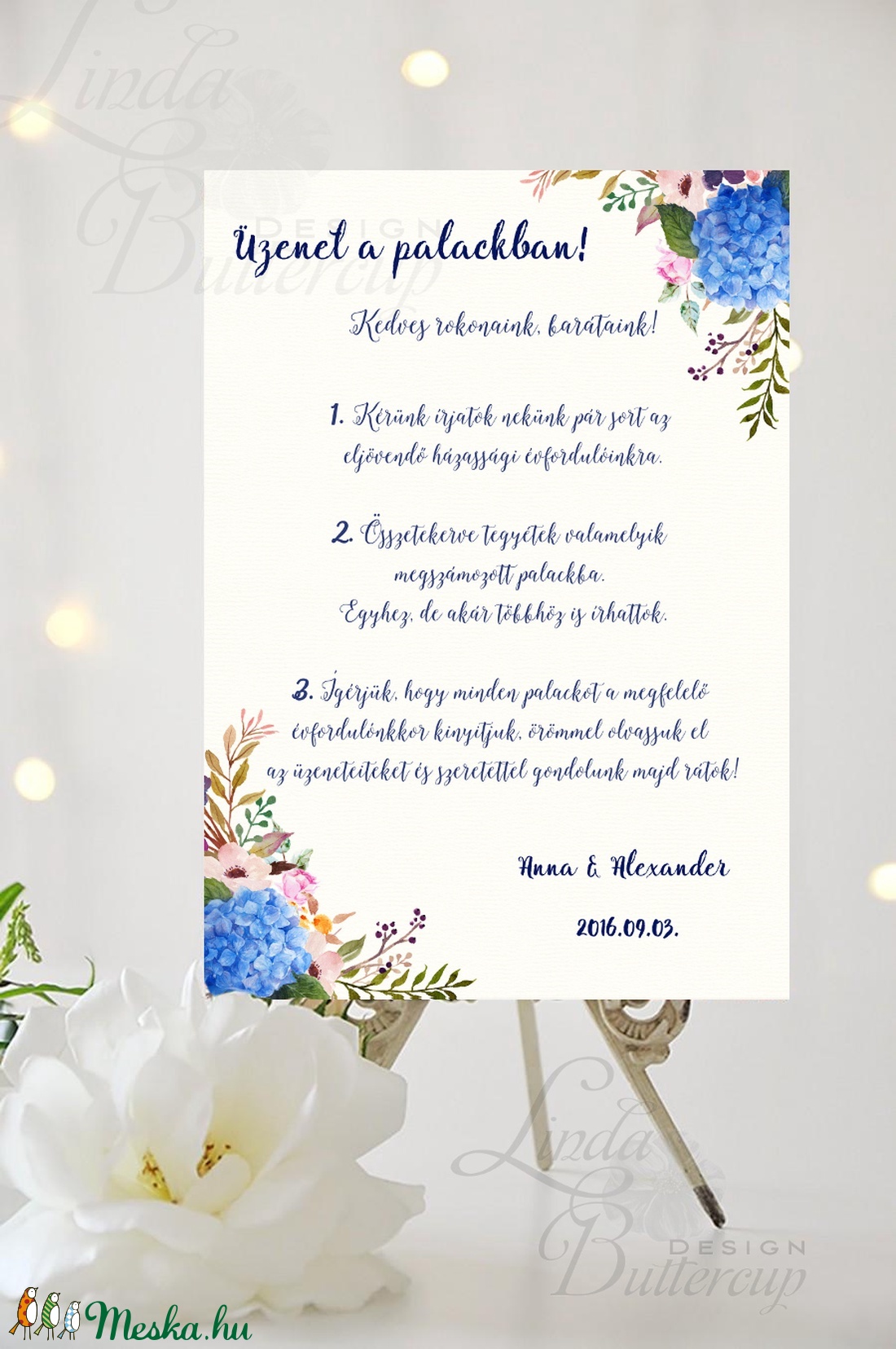 Esküvői Felirat A2, Köszöntő, Üdvözlő, idézet, romantikus, természetközeli, üzenet, virágos, trendi -  - Meska.hu