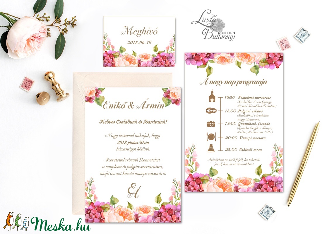 Esküvői meghívó, Virágos Esküvői lap, Esküvő Képeslap, rózsa lap, rózsaszín meghívó - esküvő - meghívó & kártya - meghívó - Meska.hu Esküvői meghívó, Virágos Esküvői lap, Esküvő Képeslap, rózsa lap, rózsaszín meghívó - esküvő - meghívó & kártya - meghívó - Meska.hu
