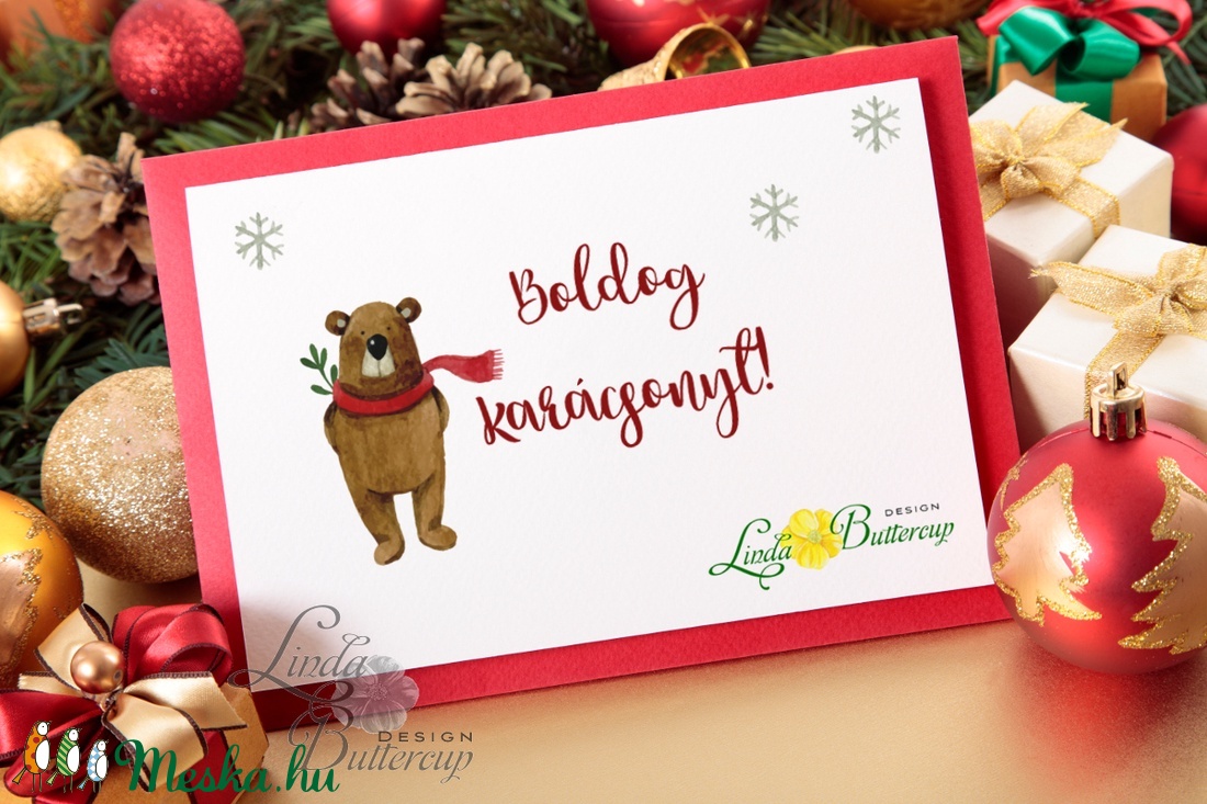 Karácsonyi Képeslap, Adventi Képeslap, Karácsonyi üdvözlőlap, Ünnepi képeslap, névre szóló, személyes, egyedi - karácsony - karácsonyi ajándékozás - karácsonyi képeslap, üdvözlőlap, ajándékkísérő - Meska.hu