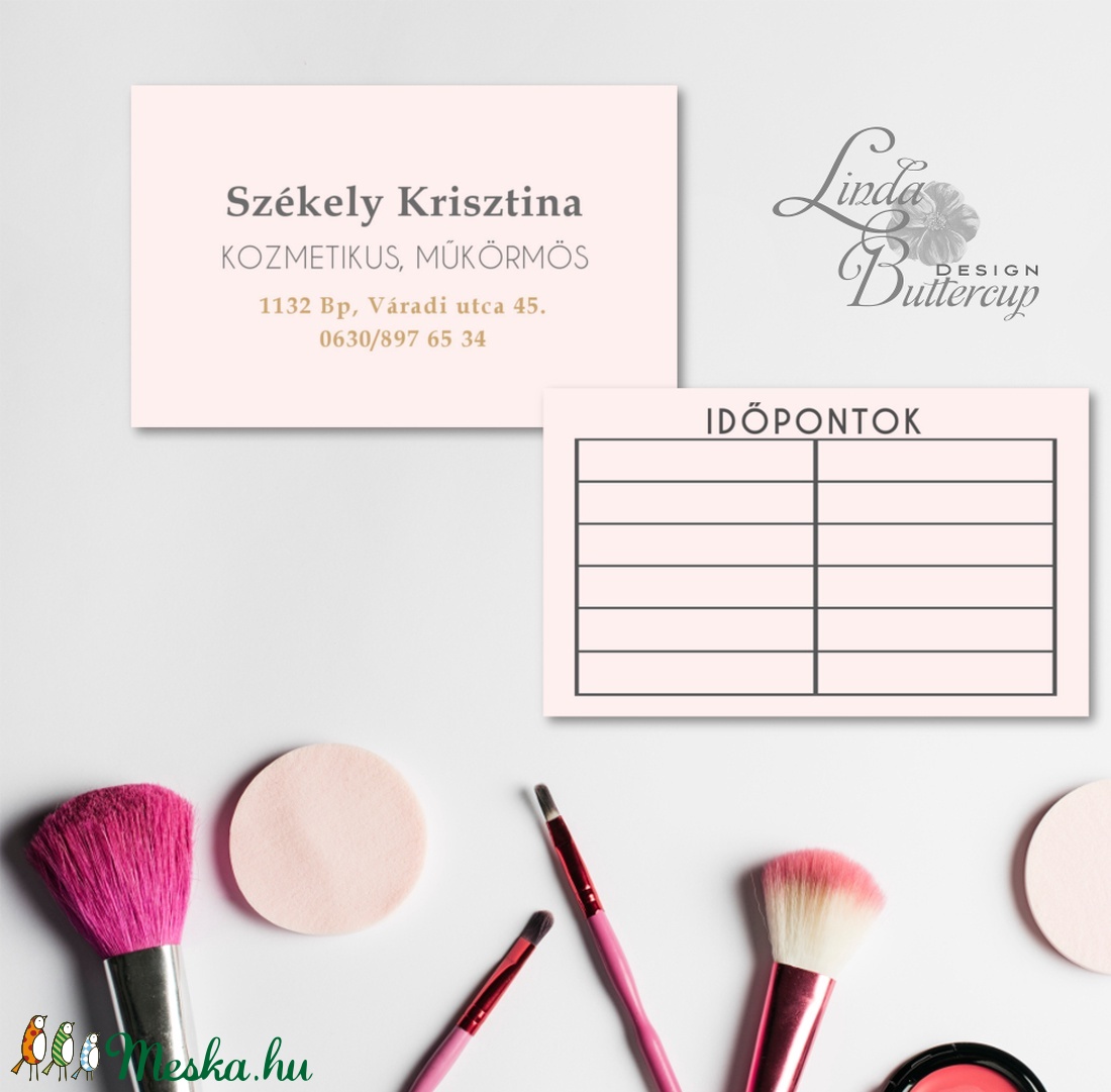 Névjegykártya, Egyedi Tervezés, minimál stílusú, címke, Névjegy, design, szerkesztés, szépségszalon, ajándékkísérő, logó -  - Meska.hu