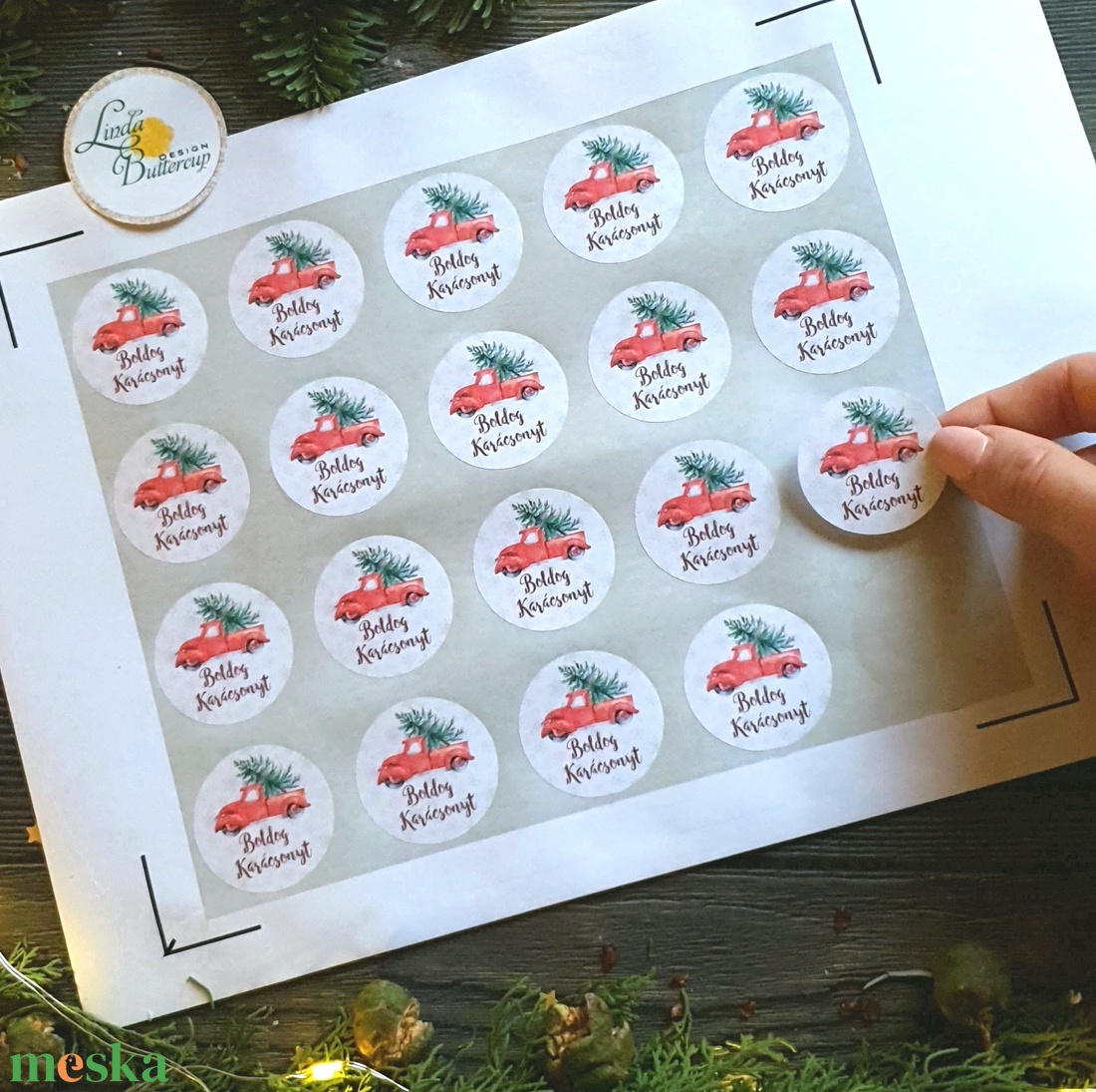MATRICA, 20db, piros autó, fenyő, körmatrica, kör, címke, Karácsonyi Ajándékkísérő, cédula, vignetta, levonó, sticker - karácsony - karácsonyi ajándékozás - karácsonyi képeslap, üdvözlőlap, ajándékkísérő - Meska.hu MATRICA, 20db, piros autó, fenyő, körmatrica, kör, címke, Karácsonyi Ajándékkísérő, cédula, vignetta, levonó, sticker - karácsony - karácsonyi ajándékozás - karácsonyi képeslap, üdvözlőlap, ajándékkísérő - Meska.hu