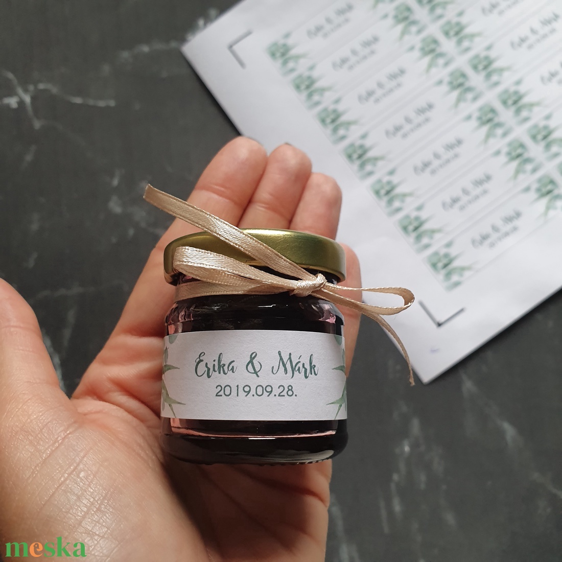 Matrica, címke, üveg matrica, felirat, pálinkás üveg címke, jam, méz, köszönetajándék - esküvő - emlék & ajándék - köszönőajándék - Meska.hu