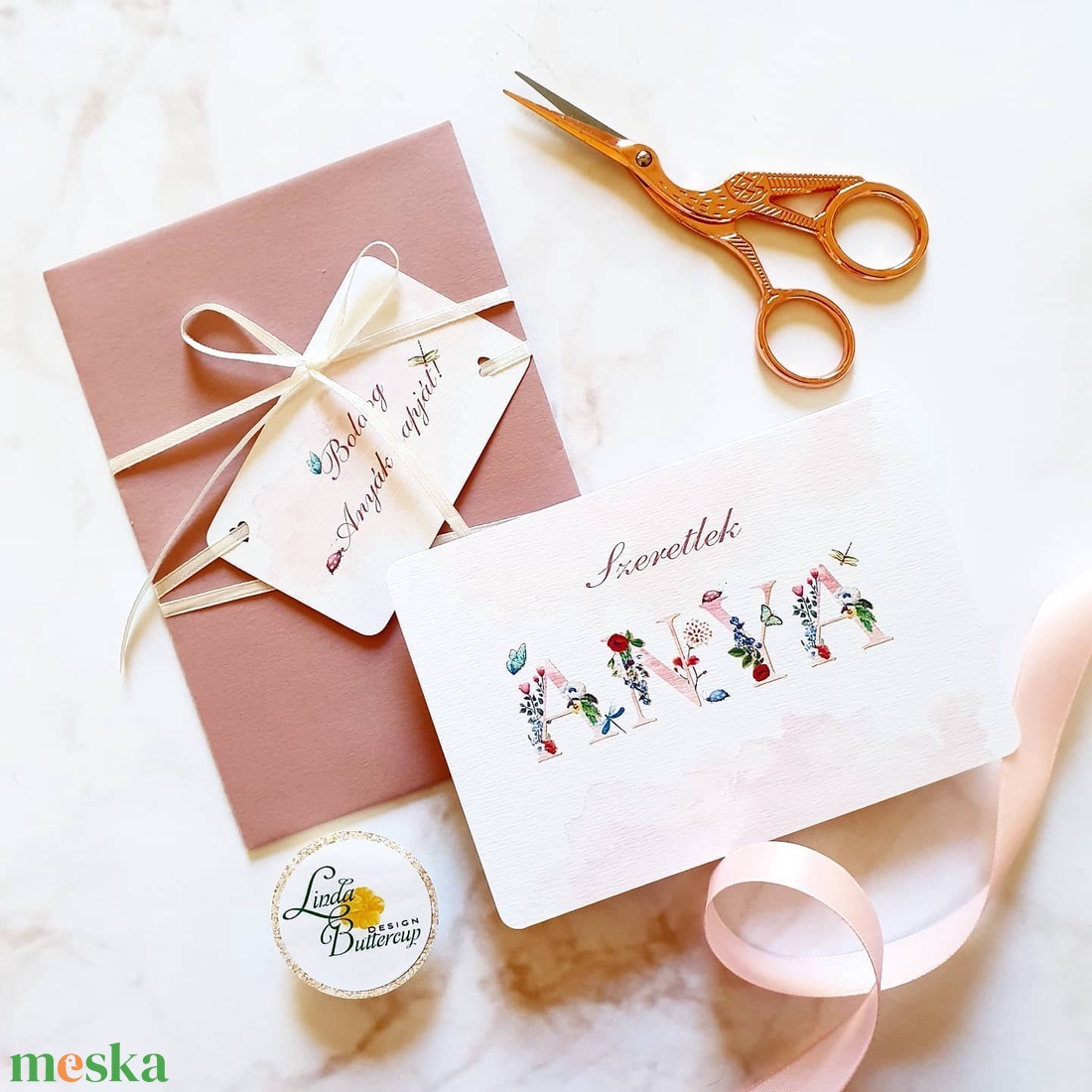 Anyák napi Képeslap, Kísérőkártyával együtt, Anyának, Anya lap, Anyák napja, virágos üdvözlőlap, Anyáknapi ajándék, AL17 - otthon & életmód - papír, írószer - Meska.hu