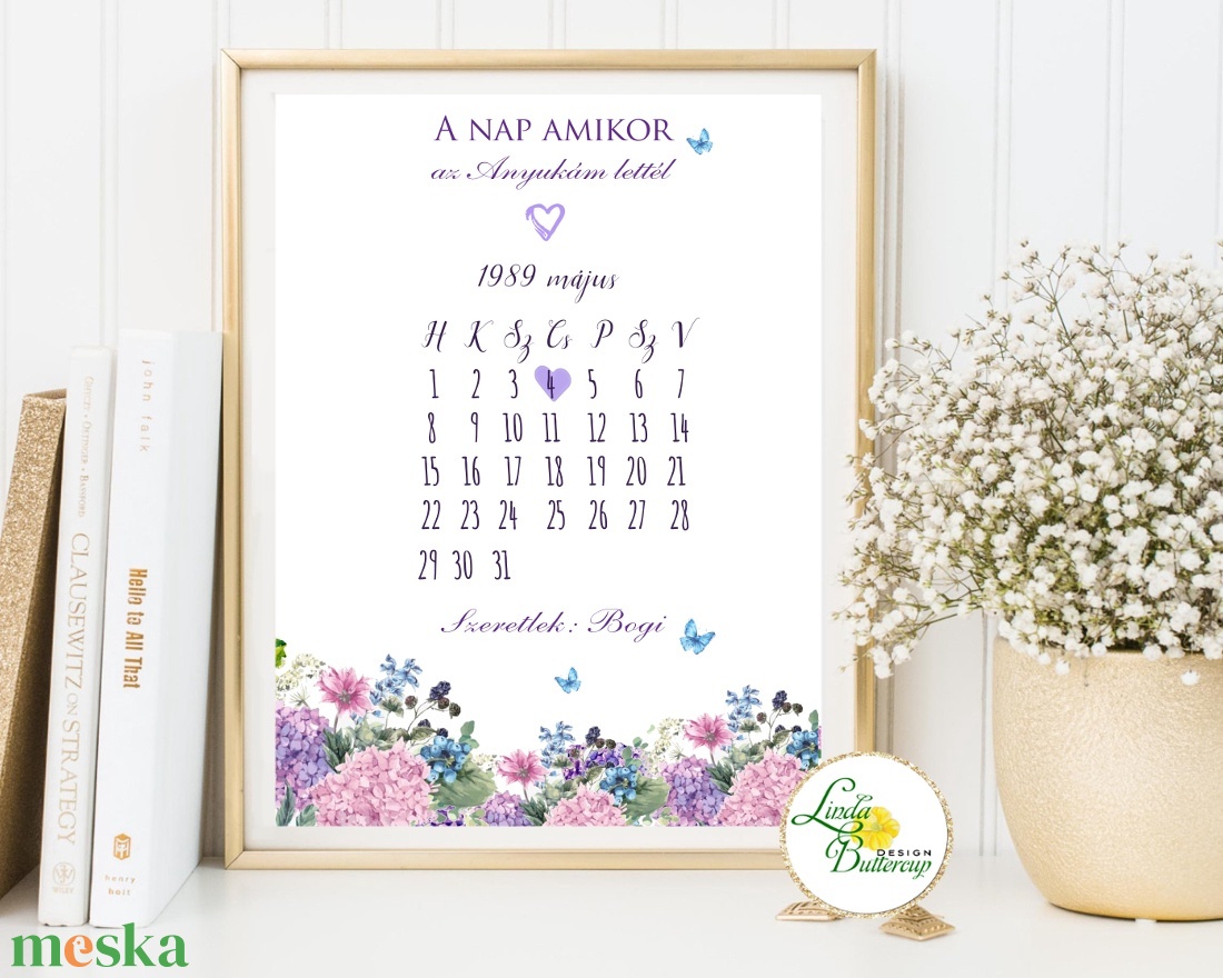 Anyák napjára, Anyák napi ajándék, A4-es PRINT (keret nélkül) ), Anyák napja, Naptár - otthon & életmód - dekoráció - kép & falikép - kép & falikép - Meska.hu