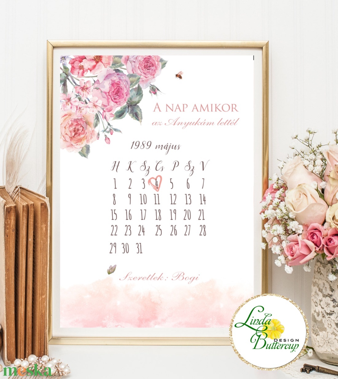 Anyák napjára, Anyák napi ajándék, A4-es PRINT (keret nélkül) ) Anyák napja, Naptár - otthon & életmód - dekoráció - fali és függő dekoráció - falinaptár & öröknaptár - Meska.hu