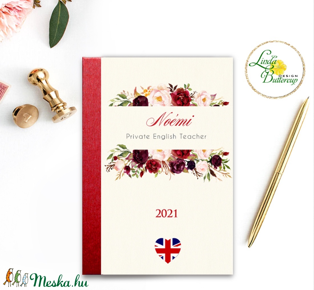 Bordó virágos Naptár, kalendár, zsebnaptár, Egyedi naptár, határidőnapló, egyedi, Karácsonyi ajándék, névreszóló - otthon & életmód - papír, írószer - naptár & tervező - Meska.hu