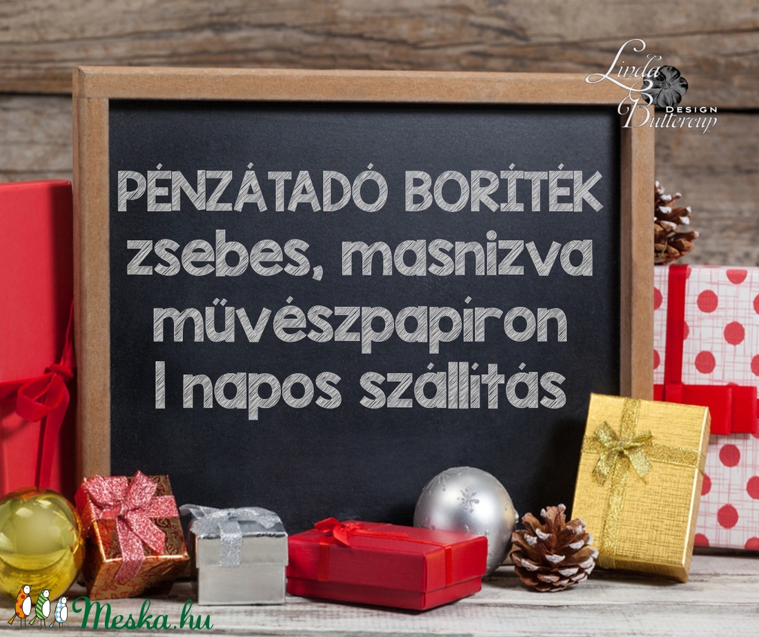 Céges ajándék, Pénzátadó boríték, utalvány átadó, céges karácsonyi ajándék MINIMUM RENDELÉS: 30db - otthon & lakás - papír írószer - képeslap & levélpapír - Meska.hu