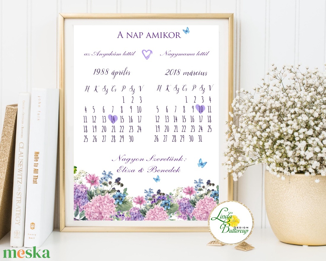 Anyák napjára, Anyák napi ajándék, A4-es PRINT (keret nélkül) ), Anyák napja, Naptár - otthon & életmód - dekoráció - kép & falikép - kép & falikép - Meska.hu