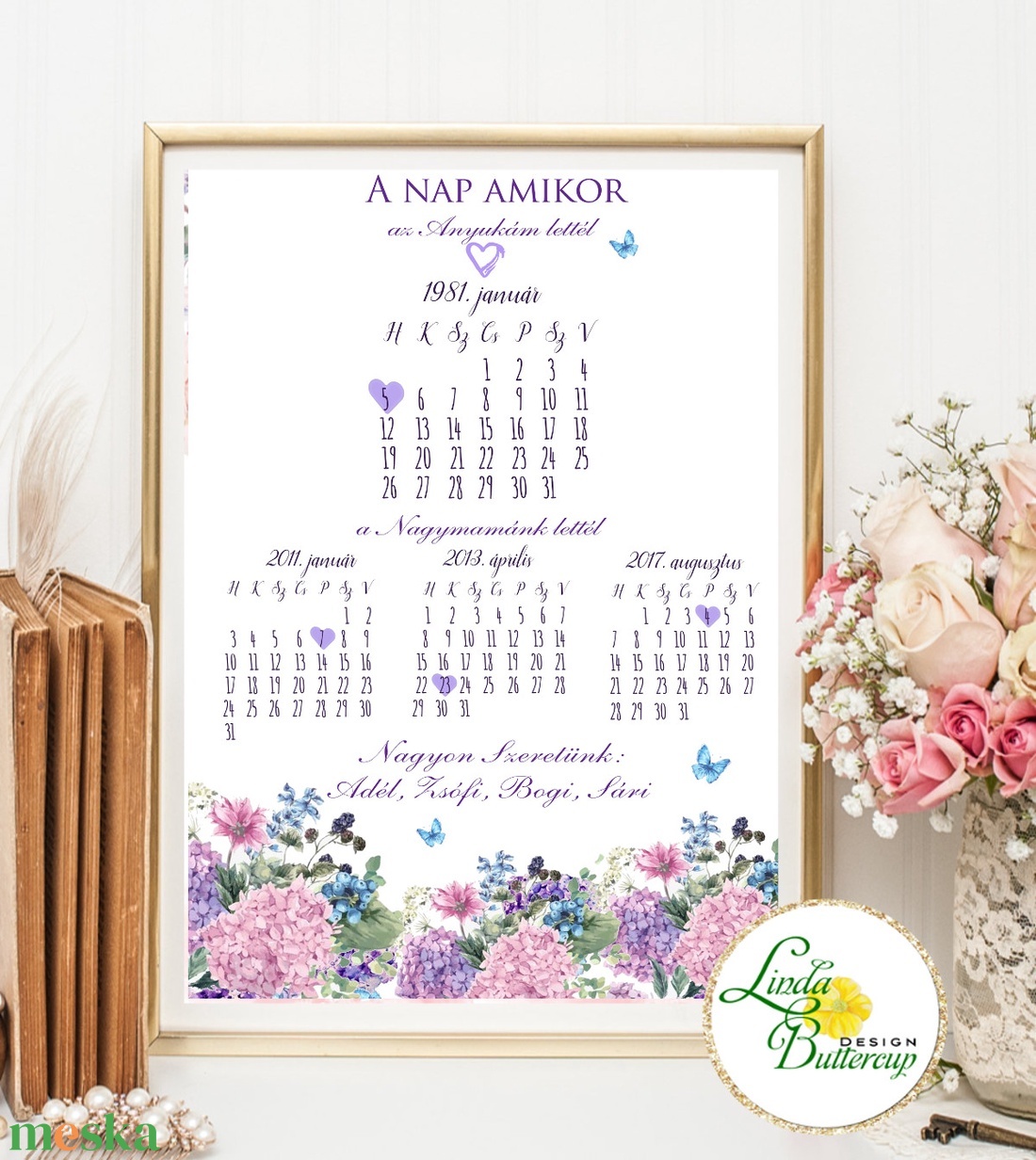 Anyák napjára, Anyák napi ajándék, A4-es PRINT (keret nélkül) ), Anyák napja, Naptár - otthon & életmód - dekoráció - kép & falikép - kép & falikép - Meska.hu