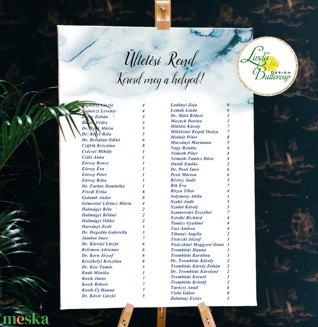 Ültetési rend, seat chart, seating plan, Ültetők, vízfesték, vízfesték hatású, watercolor - esküvő - meghívó & kártya - ültetési rend - Meska.hu Ültetési rend, seat chart, seating plan, Ültetők, vízfesték, vízfesték hatású, watercolor - esküvő - meghívó & kártya - ültetési rend - Meska.hu