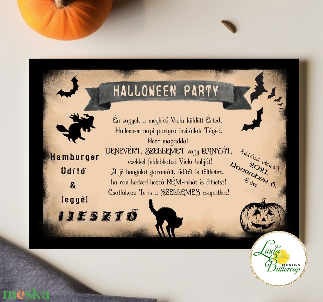 Halloween Meghívó, Halloween party, buli, denevér, boszorkány, cicás + SZERKESZTÉSI DÍJ A LEÍRÁSBÓL - otthon & életmód - dekoráció - halloween - halloweeni meghívó, képeslap, ajándékkísérő - Meska.hu Halloween Meghívó, Halloween party, buli, denevér, boszorkány, cicás + SZERKESZTÉSI DÍJ A LEÍRÁSBÓL - otthon & életmód - dekoráció - halloween - halloweeni meghívó, képeslap, ajándékkísérő - Meska.hu