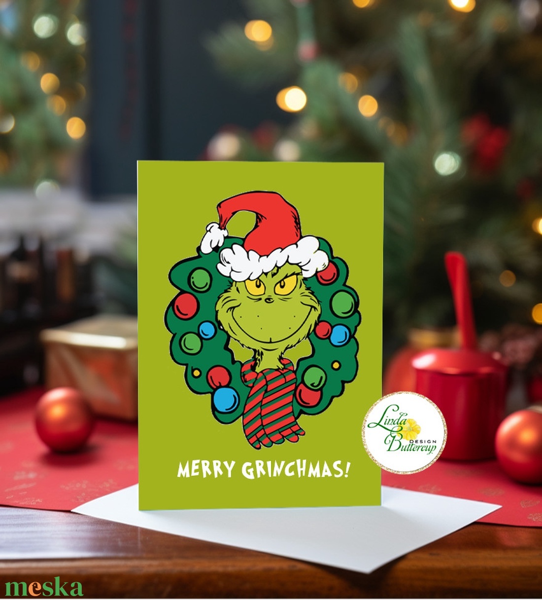 Grinch Képeslap, Grincs ajándék, vicces üdvözlőlap, karácsonyi képeslap, adventi lap, Grincs idézet - karácsony - karácsonyi ajándékozás - karácsonyi képeslap, üdvözlőlap, ajándékkísérő - Meska.hu