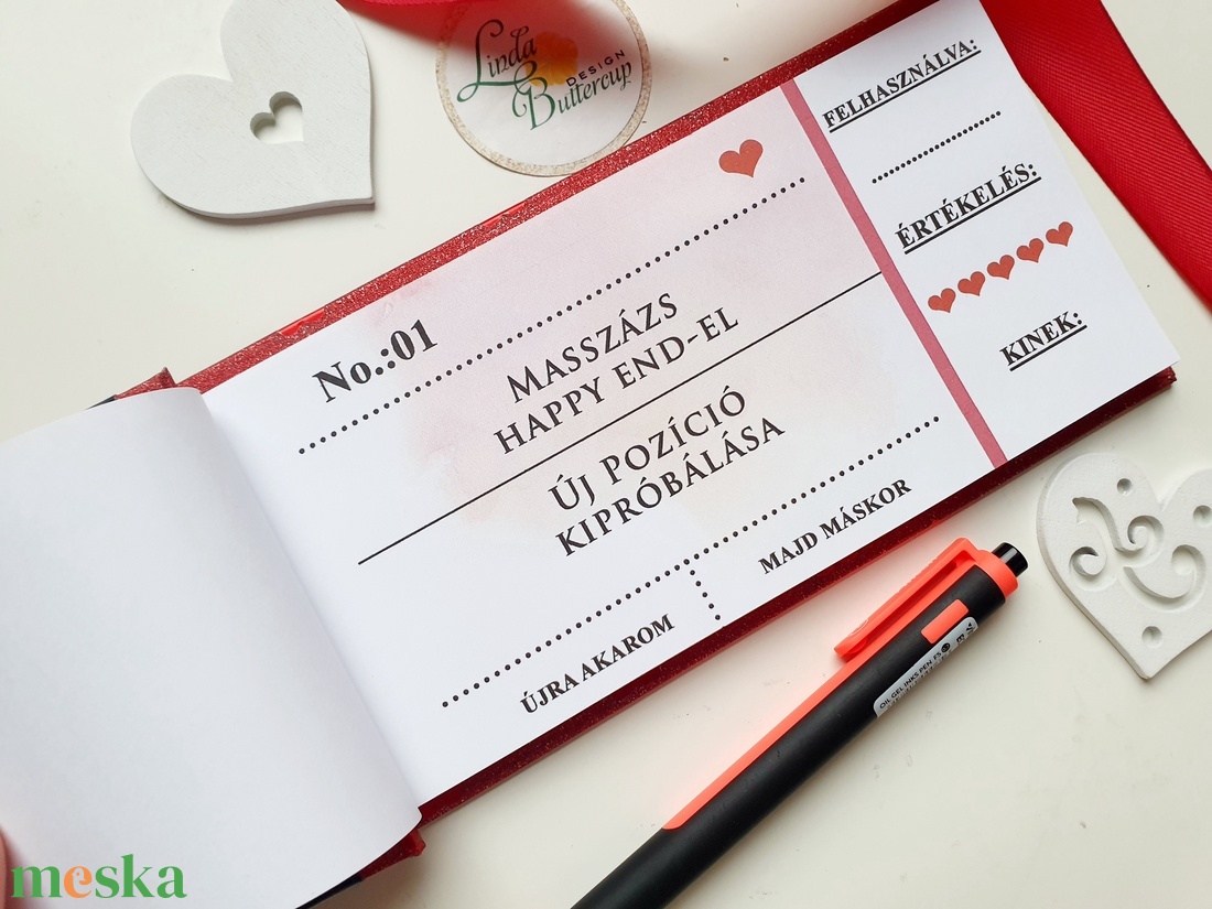PAJZÁN SEX KUPON SZETT, kiskönyvbe fűzve, kitölthető interaktív kuponok, valentin napra, Egyedi névre szóló borítóval - otthon & életmód - papír, írószer - Meska.hu