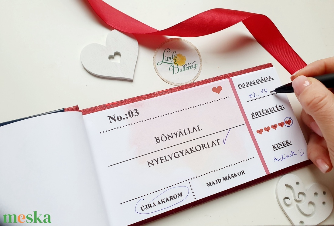 PAJZÁN SEX KUPON SZETT, kiskönyvbe fűzve, kitölthető interaktív kuponok, valentin napra, Egyedi névre szóló borítóval - otthon & életmód - papír, írószer - Meska.hu