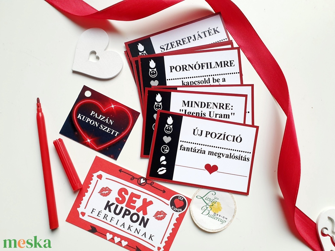 Sex kuponok, férfiaknak, valentin napra, Kívánság Kuponok, Kupon, Évforduló, Születésnapi Kártyák, ajándékkártyák - otthon & életmód - papír, írószer - ajándékozás kellékei - ajándékkísérő - Meska.hu