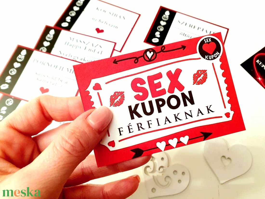 Sex kuponok, férfiaknak, valentin napra, Kívánság Kuponok, Kupon, Évforduló, Születésnapi Kártyák, ajándékkártyák - otthon & életmód - papír, írószer - ajándékozás kellékei - ajándékkísérő - Meska.hu