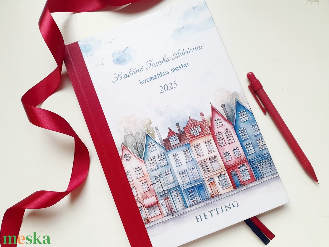 Egyedi naptár, bordó, ingatlanos, Naptár, határidőnapló, kalendár, zsebnaptár, névreszóló, tervező - otthon & életmód - papír, írószer - naptár & tervező - Meska.hu