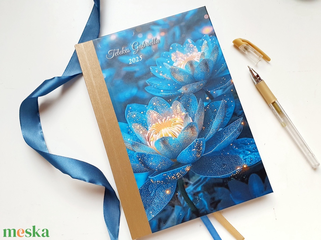 Egyedi naptár, Aany, kék, Naptár, határidőnapló, kalendár, zsebnaptár, névreszóló, tervező, kozmetikus, pillás, masszőr - otthon & életmód - papír, írószer - naptár & tervező - Meska.hu