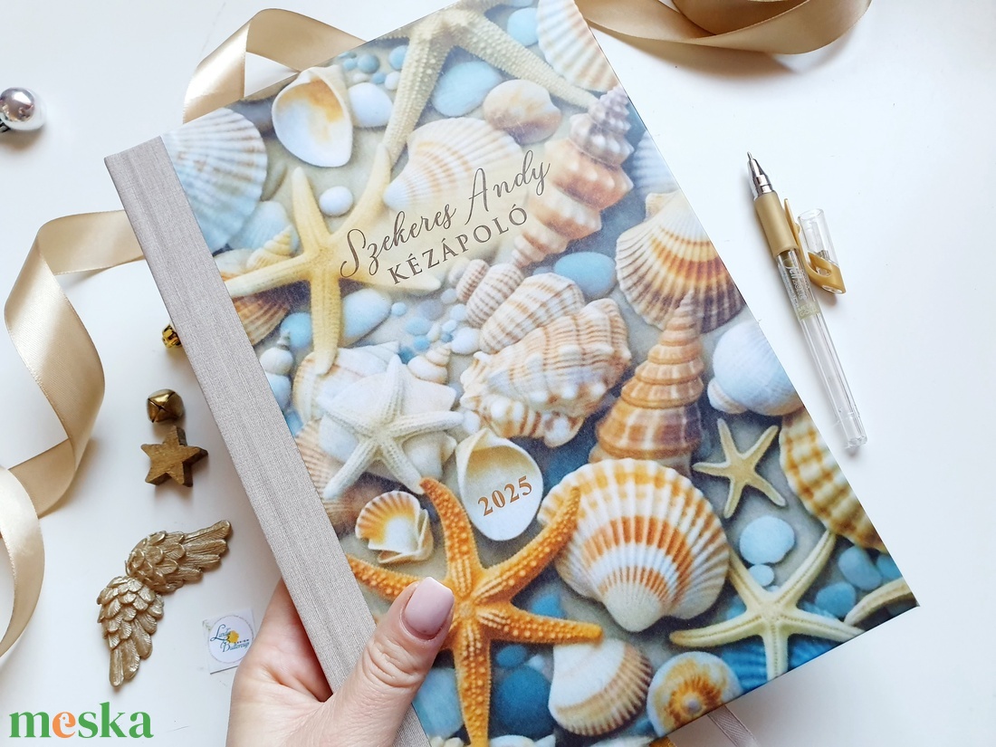 Egyedi naptár, Tengeri kagylós, Naptár, határidőnapló, kalendár, zsebnaptár, névreszóló, tervező, körmös, kozmetikus - otthon & életmód - papír, írószer - naptár & tervező - Meska.hu