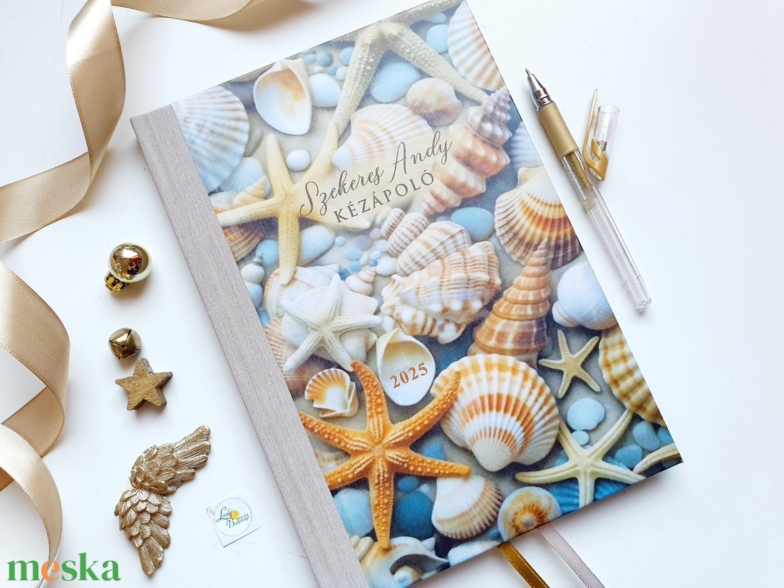 Egyedi naptár, Tengeri kagylós, Naptár, határidőnapló, kalendár, zsebnaptár, névreszóló, tervező, körmös, kozmetikus - otthon & életmód - papír, írószer - naptár & tervező - Meska.hu