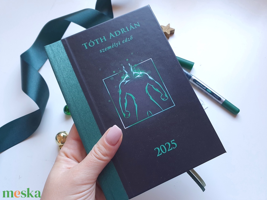 Egyedi naptár, greenery, Logóval, Naptár, határidőnapló, kalendár, zsebnaptár, névreszóló, tervező, kozmetikus, fodrász - otthon & életmód - papír, írószer - naptár & tervező - Meska.hu