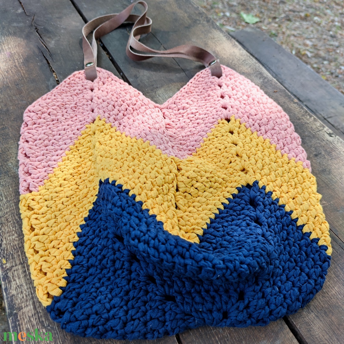 Summer 2021 óriási horgolt strandtska - táska & tok - bevásárlás & shopper táska - shopper, textiltáska, szatyor - Meska.hu