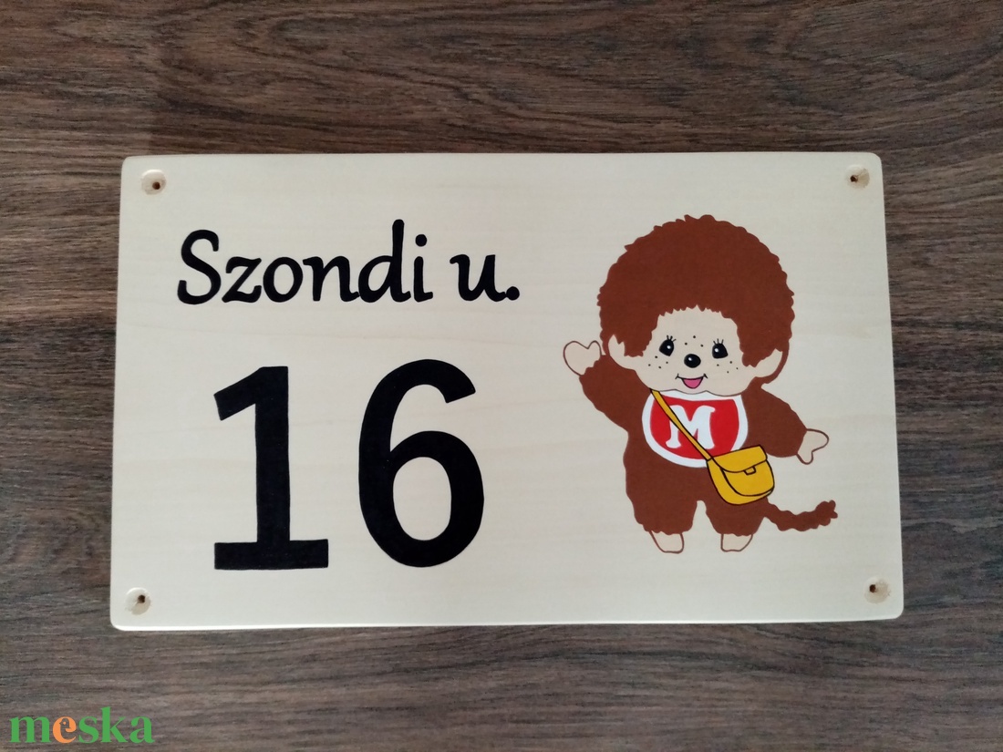 Házszám, házszámtábla, utcatábla- Monchicci , házszám . akciós termékkép 1