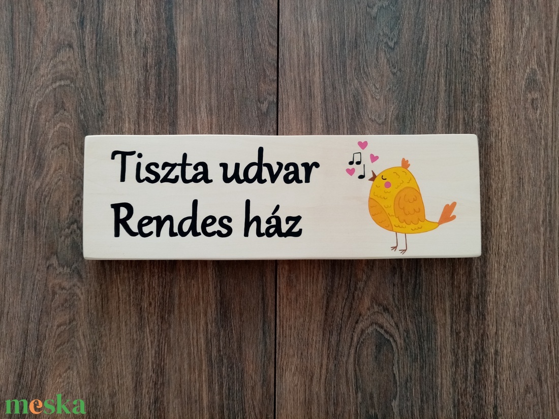 Házszám, házszámtábla,tiszta udvar rendes ház, utcatábla- Énekesmadár , házszám . akciós termékkép 1