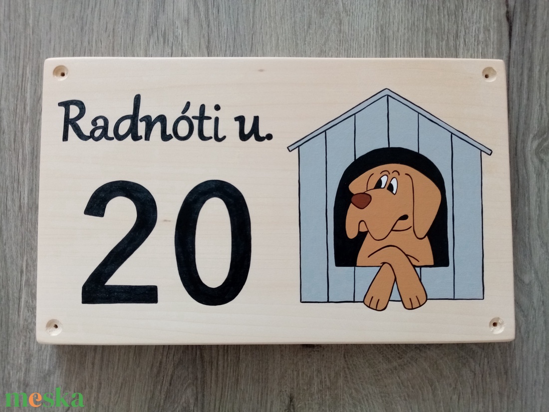 Házszám, házszámtábla, utcatábla- Frakk a macskák réme, házszám . - otthon & életmód - ház & kert - házszám - Meska.hu