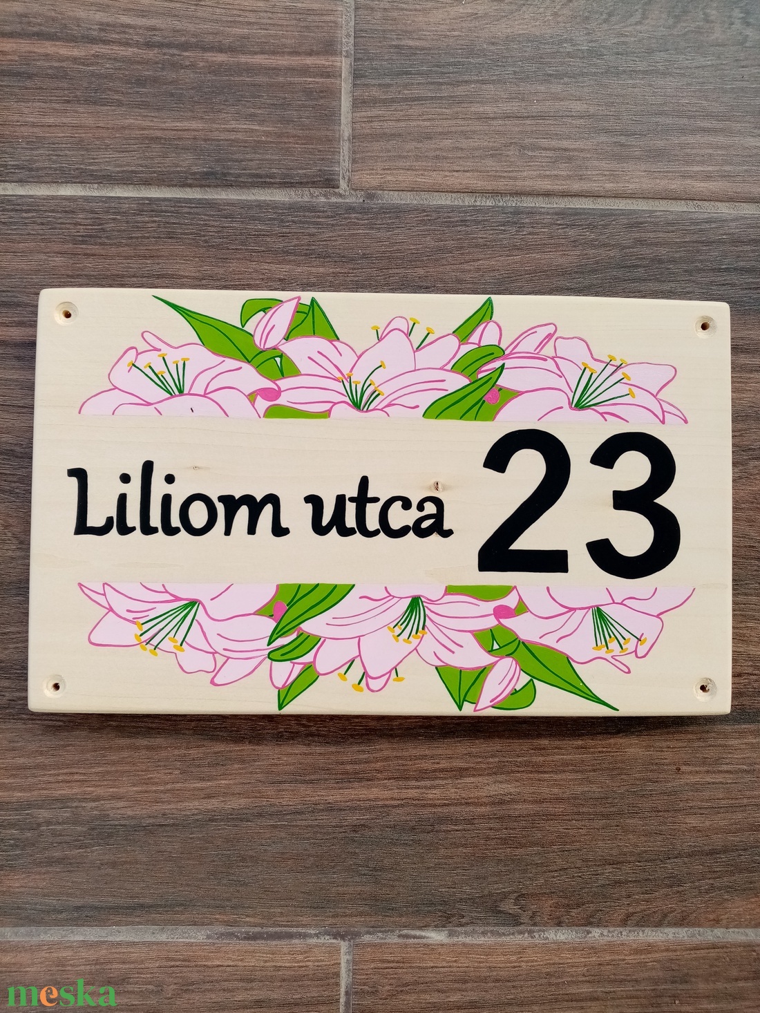 Házszám, házszámtábla, utcatábla- Liliom, házszám . akciós termékkép 1