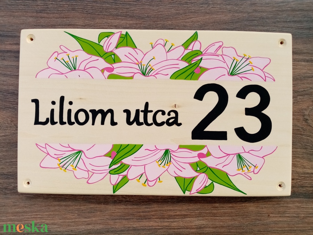 Házszám, házszámtábla, utcatábla- Liliom, házszám . - otthon & életmód - ház & kert - házszám - Meska.hu Házszám, házszámtábla, utcatábla- Liliom, házszám . - otthon & életmód - ház & kert - házszám - Meska.hu