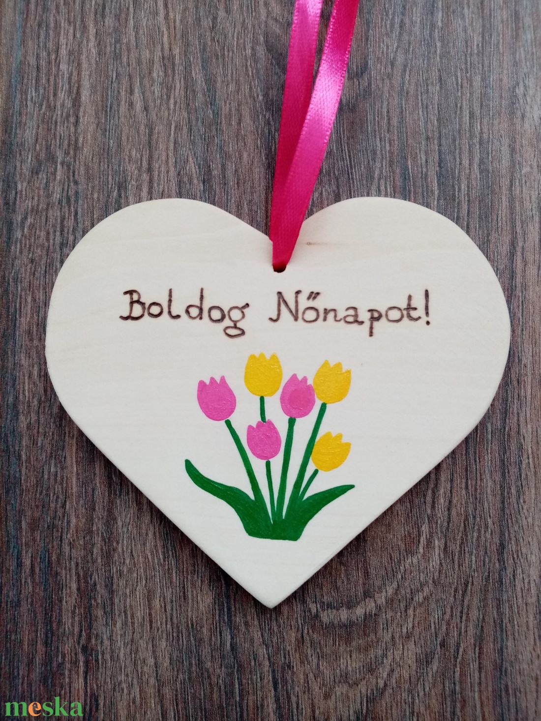 Nőnapi virágdísz, dekoráció, függőkép - Tulipán - otthon & életmód - dekoráció - virágdísz és tartó - csokor & virágdísz - Meska.hu