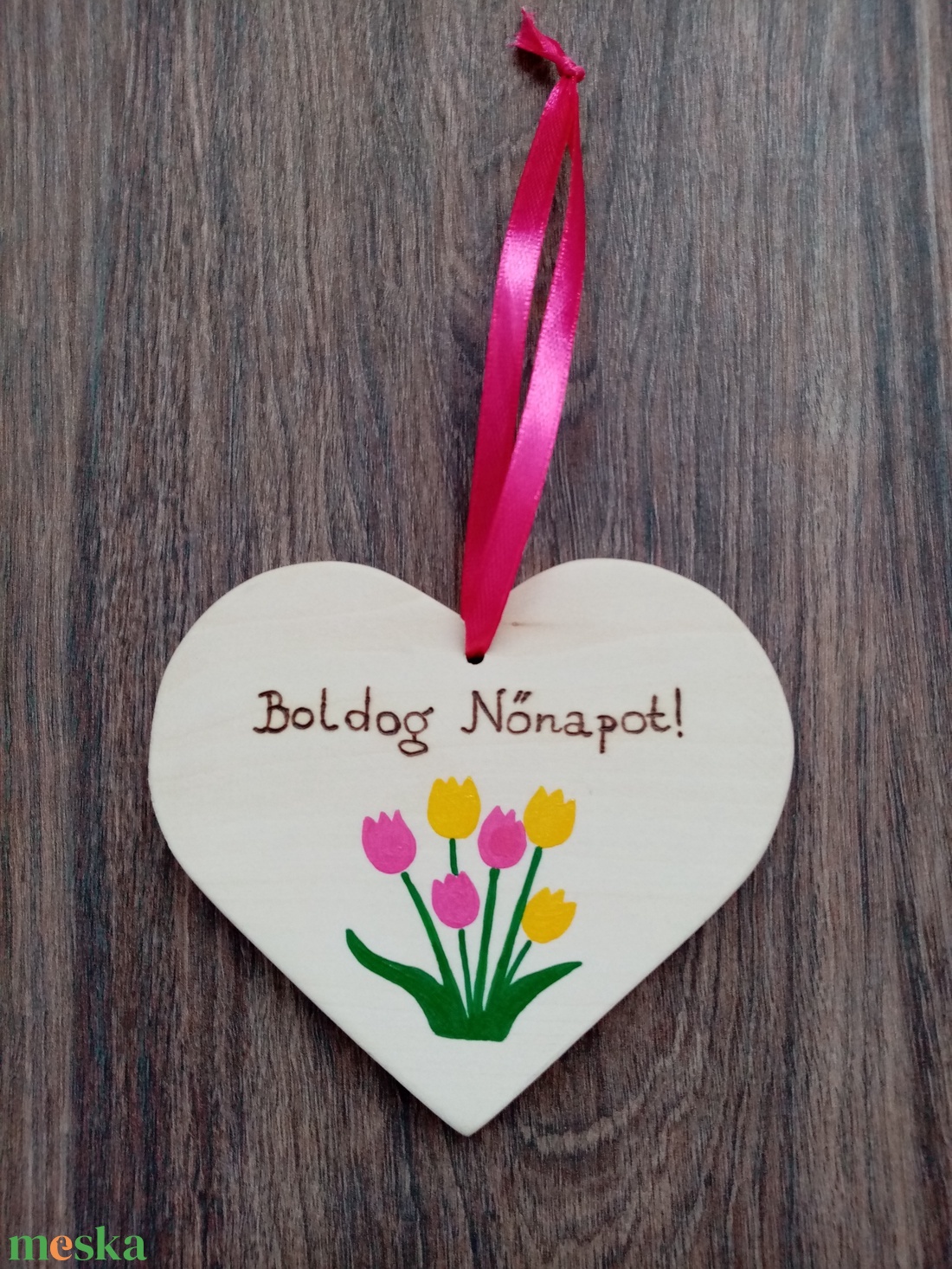 Nőnapi virágdísz, dekoráció, függőkép - Tulipán - otthon & életmód - dekoráció - virágdísz és tartó - csokor & virágdísz - Meska.hu
