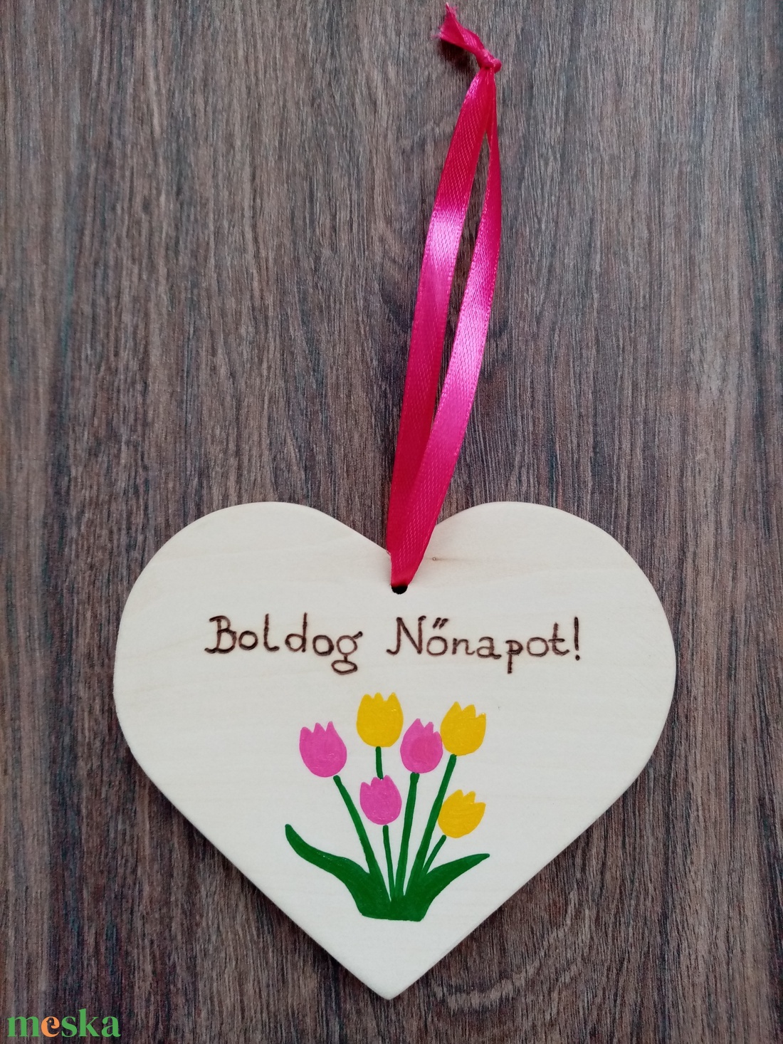 Nőnapi virágdísz, dekoráció, függőkép - Tulipán - otthon & életmód - dekoráció - virágdísz és tartó - csokor & virágdísz - Meska.hu
