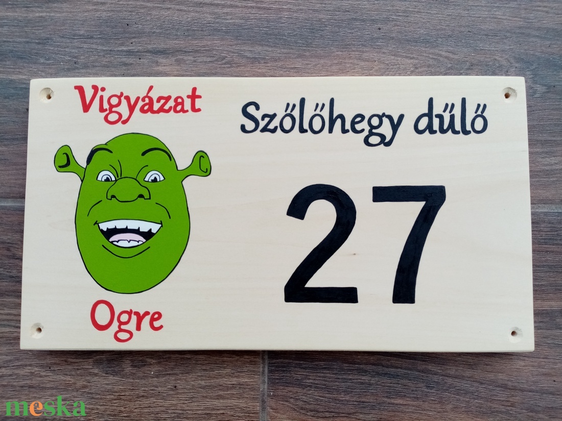 Vicces Shrek házszám, házszámtábla, utcatábla- házszám . - otthon & életmód - ház & kert - házszám - Meska.hu Vicces Shrek házszám, házszámtábla, utcatábla- házszám . - otthon & életmód - ház & kert - házszám - Meska.hu