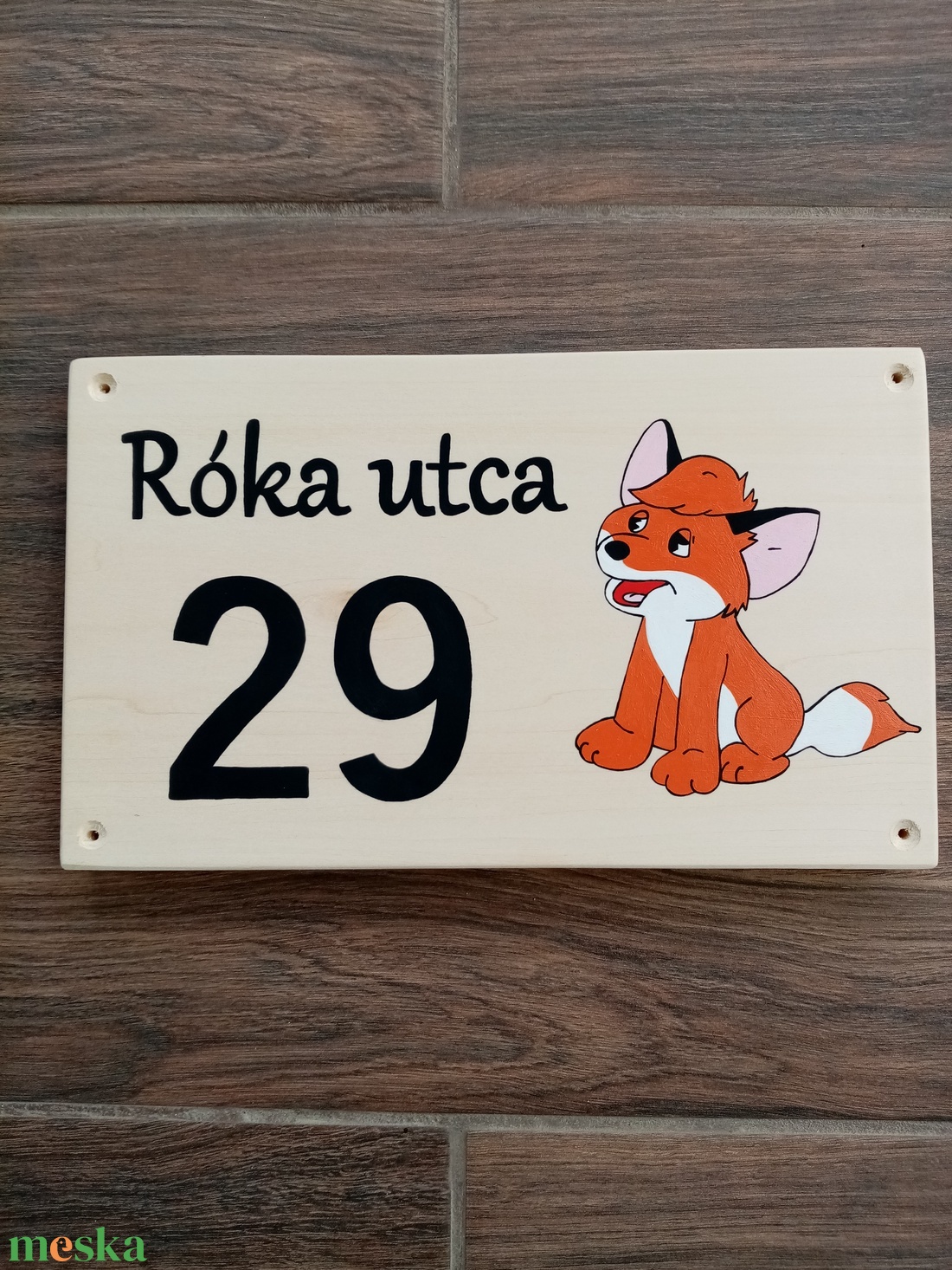 Házszám, házszámtábla, utcatábla- A kis Vuk, házszám . - otthon & életmód - ház & kert - házszám - Meska.hu