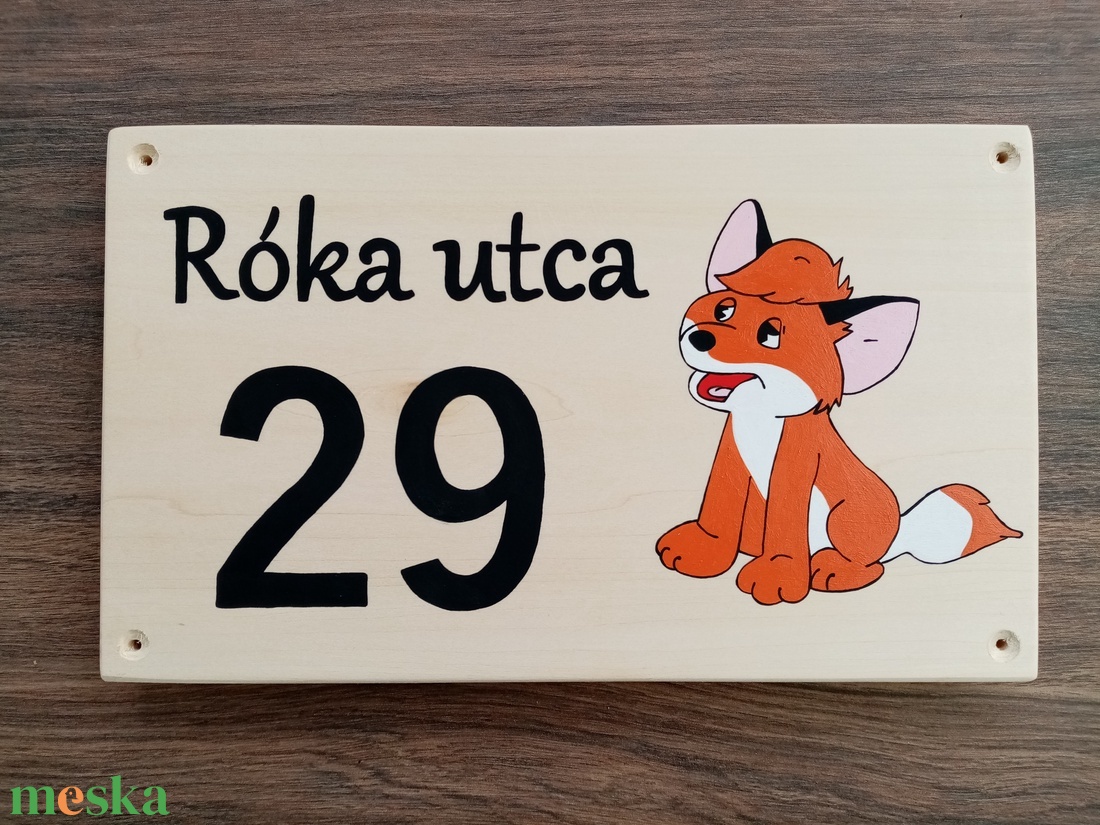 Házszám, házszámtábla, utcatábla- A kis Vuk, házszám . - otthon & életmód - ház & kert - házszám - Meska.hu