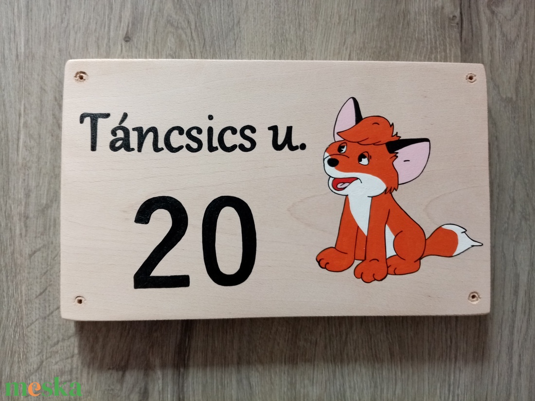 Házszám, házszámtábla, utcatábla- A kis Vuk, házszám . - otthon & életmód - ház & kert - házszám - Meska.hu