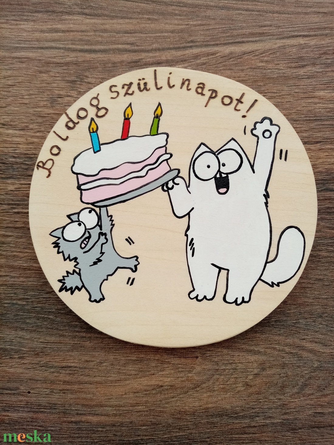 Boldog szülinapot ! - Simon's cat köszöntő tábla akciós termékkép 1