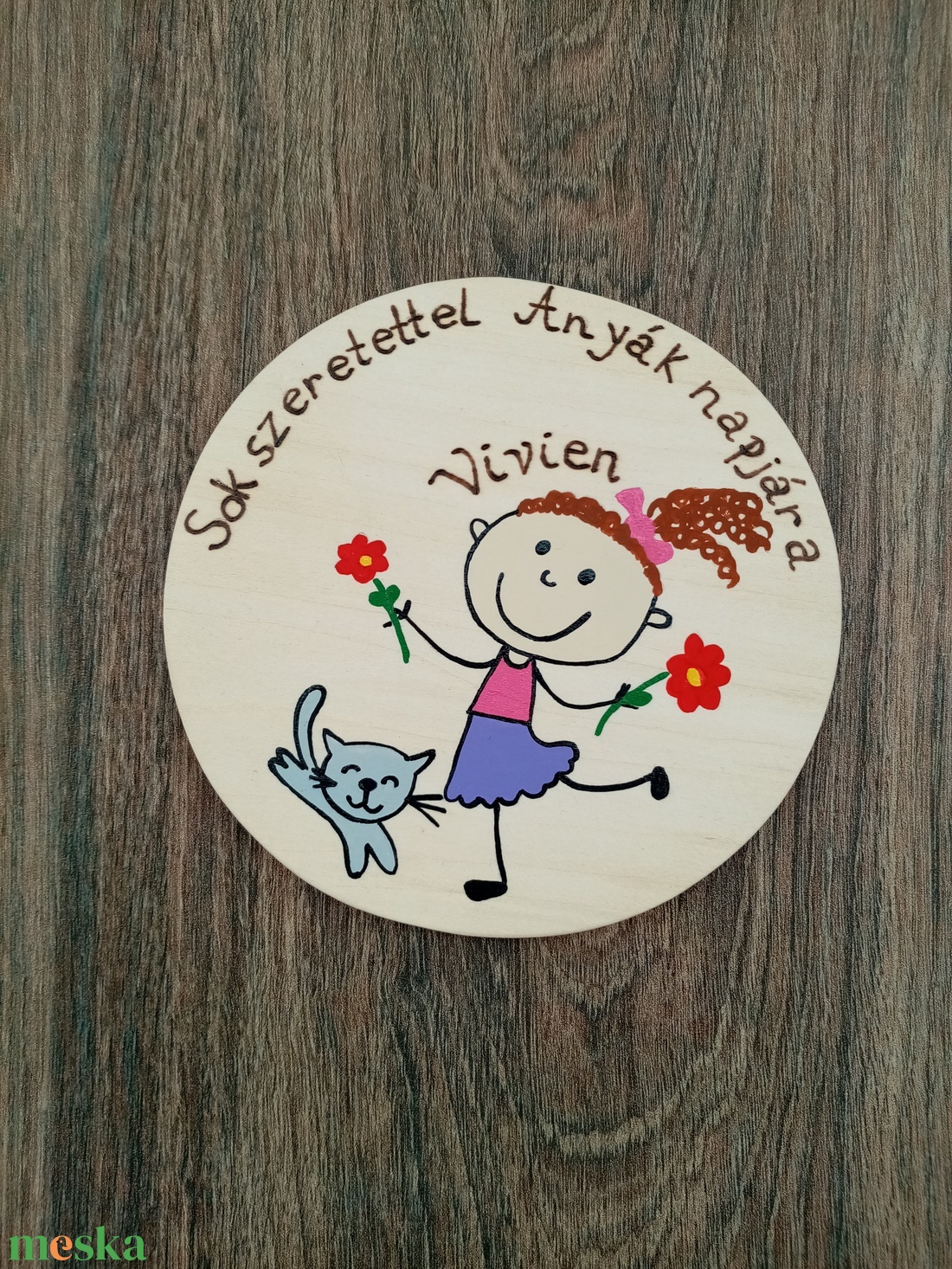 Szülinapi, anyák napi táblakép, Névtábla, Felirat - otthon & életmód - ház & kert - névtábla - Meska.hu