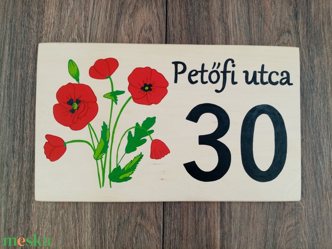 Házszám, házszámtábla, utcatábla- Pipacs csokor- házszám - otthon & életmód - ház & kert - házszám - Meska.hu Házszám, házszámtábla, utcatábla- Pipacs csokor- házszám - otthon & életmód - ház & kert - házszám - Meska.hu