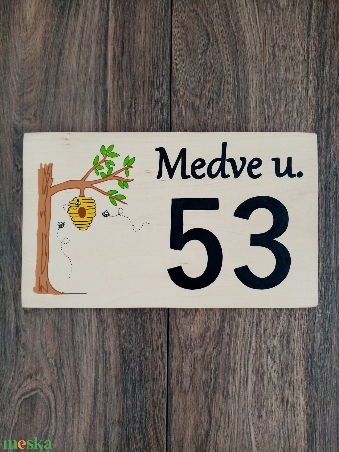 Házszám, házszámtábla, utcatábla- Méhek a méhkas körül , házszám . akciós termékkép 1
