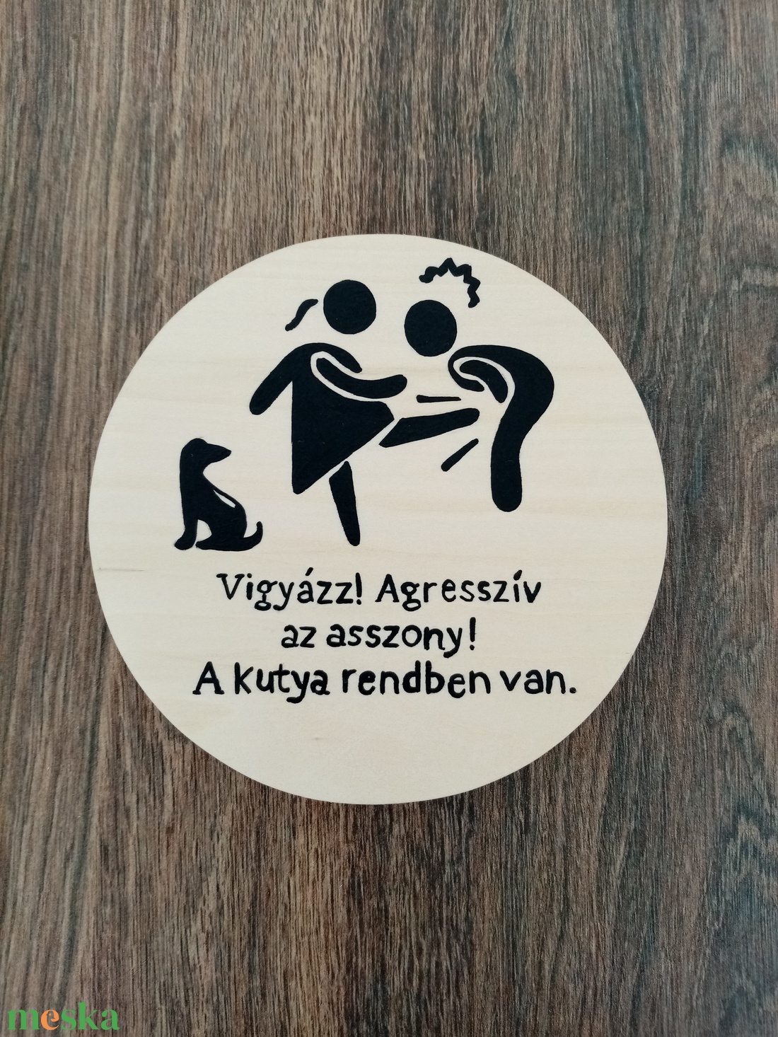 Vicces kutya tábla, kutya harap tábla akciós termékkép 1