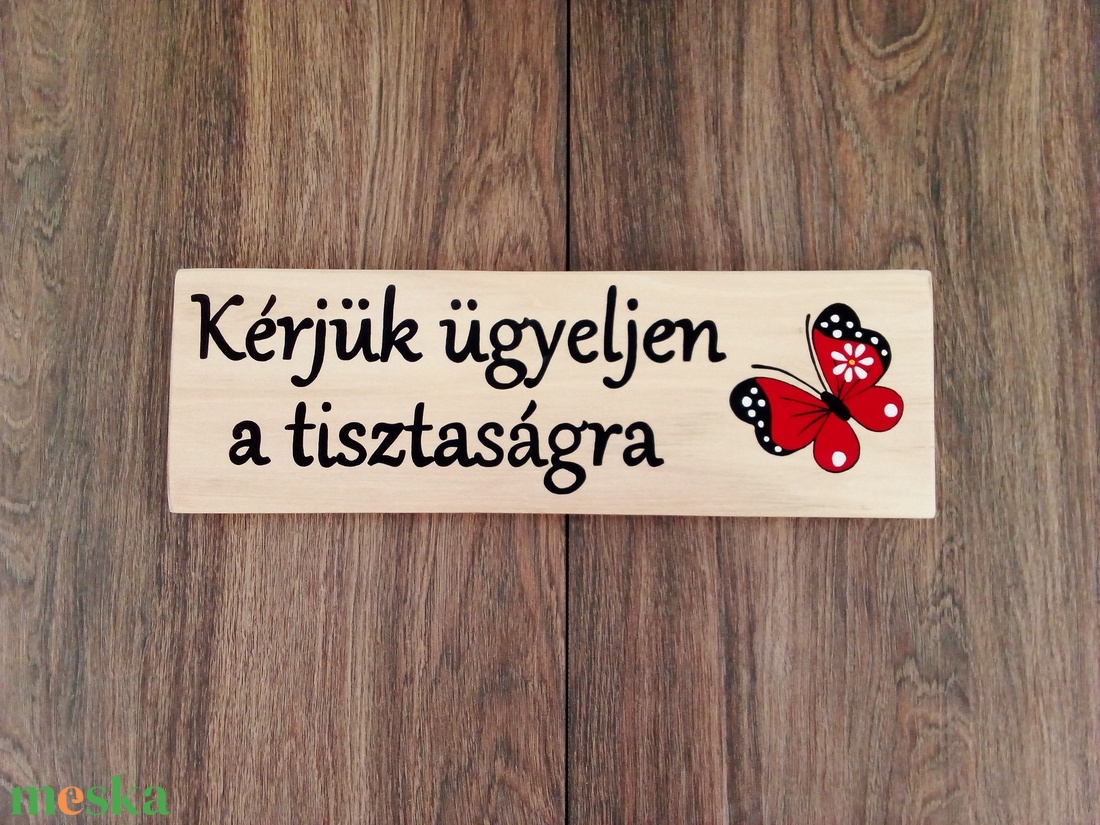 Kérjük ügyeljen a tisztaságra tábla- Házszám, házszámtábla, utcatábla- házszám akciós termékkép 1