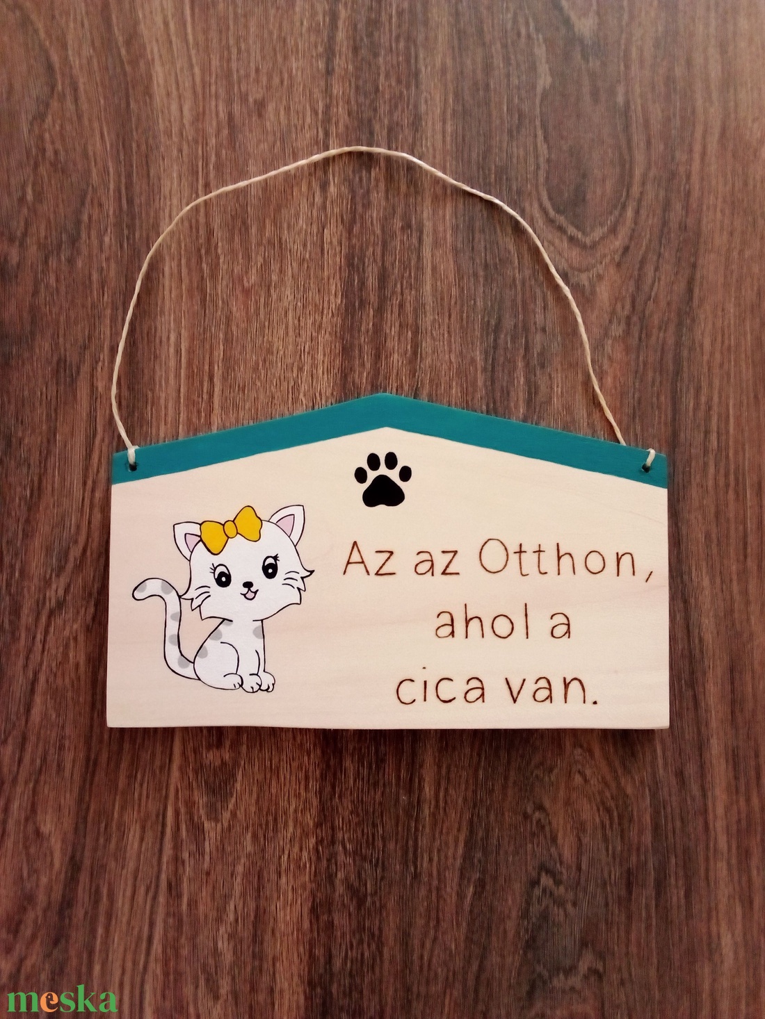 Az az Otthon, ahol a cica van táblakép, fakép, falikép - otthon & életmód - dekoráció - fali és függő dekoráció - felirat - Meska.hu Az az Otthon, ahol a cica van táblakép, fakép, falikép - otthon & életmód - dekoráció - fali és függő dekoráció - felirat - Meska.hu