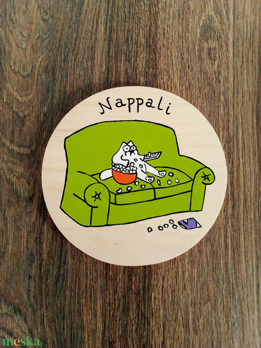 Simon' cat  - Nappali tábla . Ajtójelölő tábla, ajtó jelölő tábla, névtábla, felirat, kopogtató akciós termékkép 1
