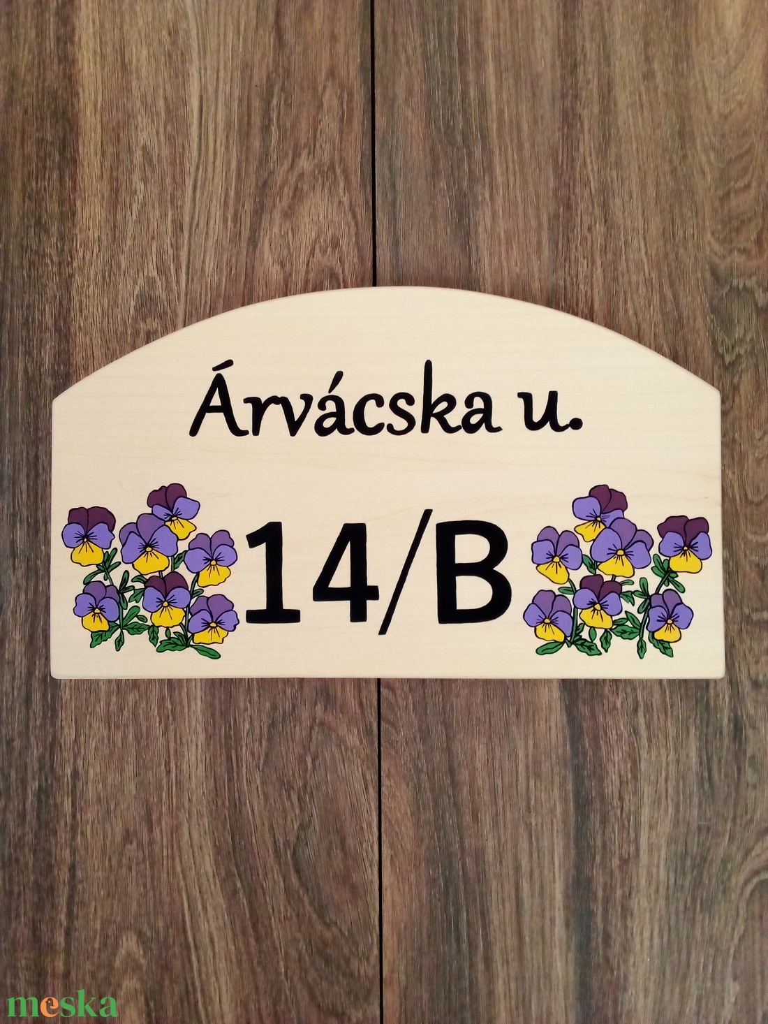 Házszám, házszámtábla, utcatábla- Árvácskák , házszám . - otthon & életmód - ház & kert - házszám - Meska.hu Házszám, házszámtábla, utcatábla- Árvácskák , házszám . - otthon & életmód - ház & kert - házszám - Meska.hu