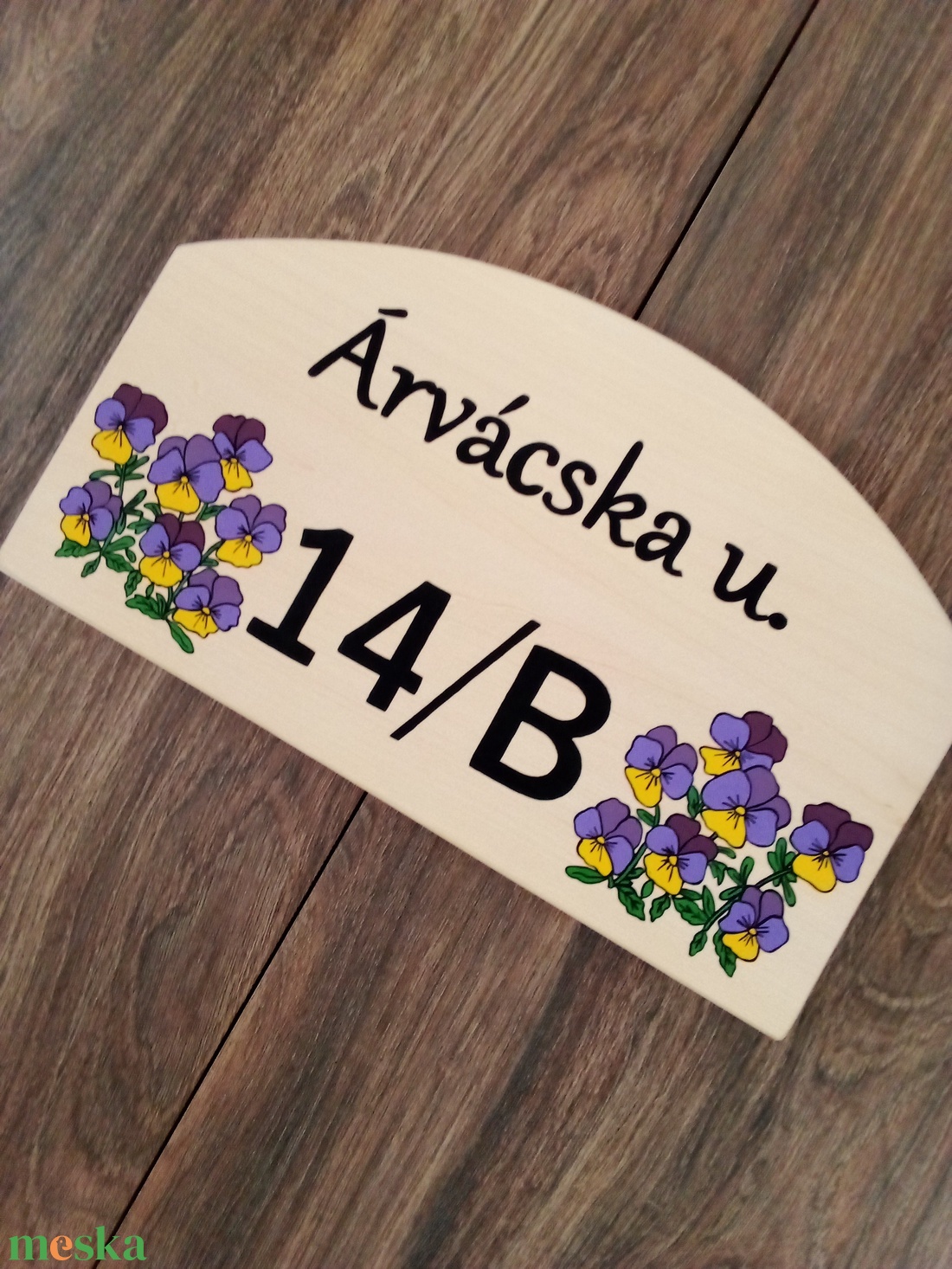 Házszám, házszámtábla, utcatábla- Árvácskák , házszám . - otthon & életmód - ház & kert - házszám - Meska.hu Házszám, házszámtábla, utcatábla- Árvácskák , házszám . - otthon & életmód - ház & kert - házszám - Meska.hu